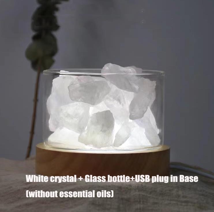 Aromatherapy Healing Crystal Diffuser with Lamp Base | Sustainable Home Fragrance