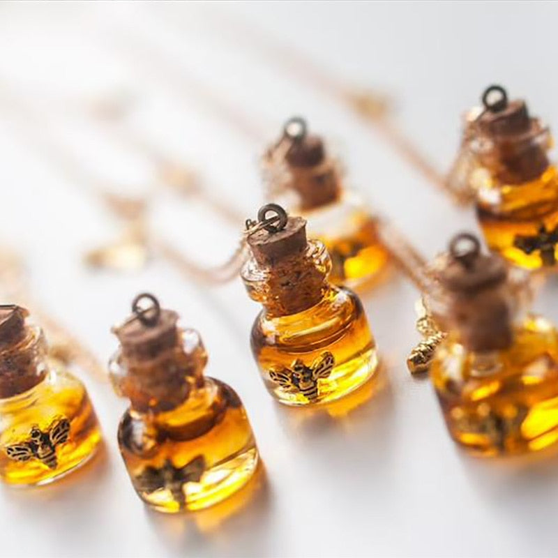 "Be Honey" Bee Honey Talisman Necklace | Symbol of Transformation, Abundance, and Sweetness