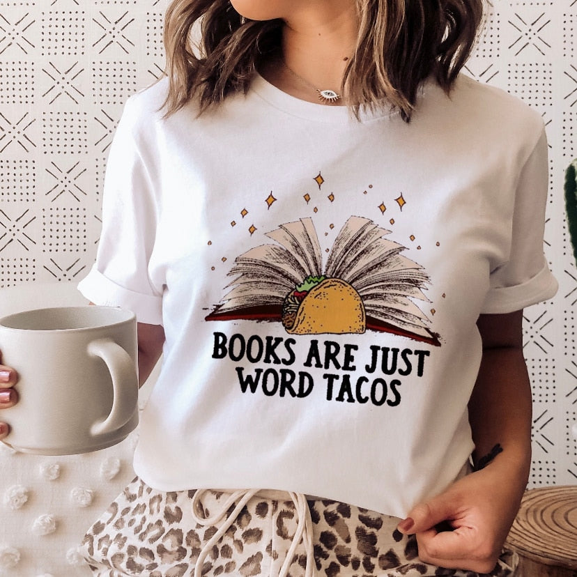 "Magic Books Love" Women's Graphic Tee | Cute and Casual Short Sleeve T-Shirt