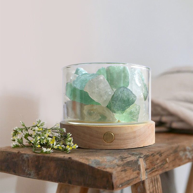 Aromatherapy Healing Crystal Diffuser with Lamp Base | Sustainable Home Fragrance