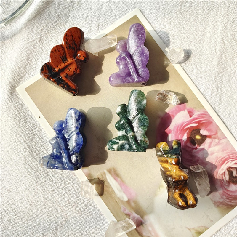 Luna's Crystal Butterfly Fairy | Natural Healing Stone | Transformation and Spiritual Healing