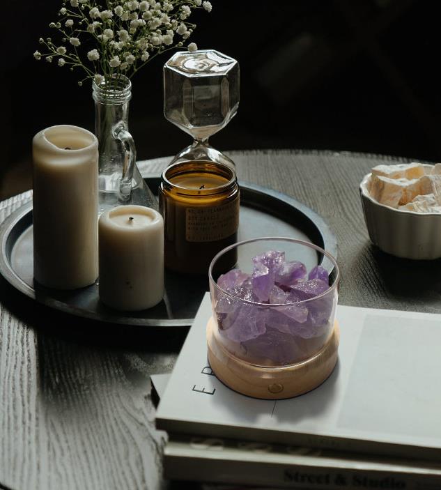 Aromatherapy Healing Crystal Diffuser with Lamp Base | Sustainable Home Fragrance