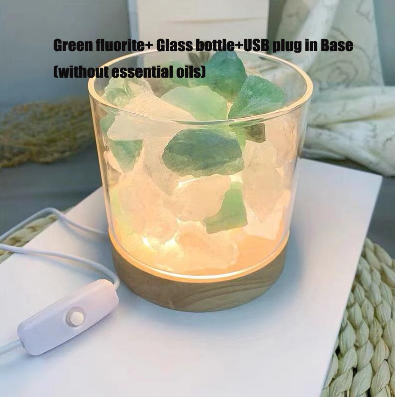 Aromatherapy Healing Crystal Diffuser with Lamp Base | Sustainable Home Fragrance