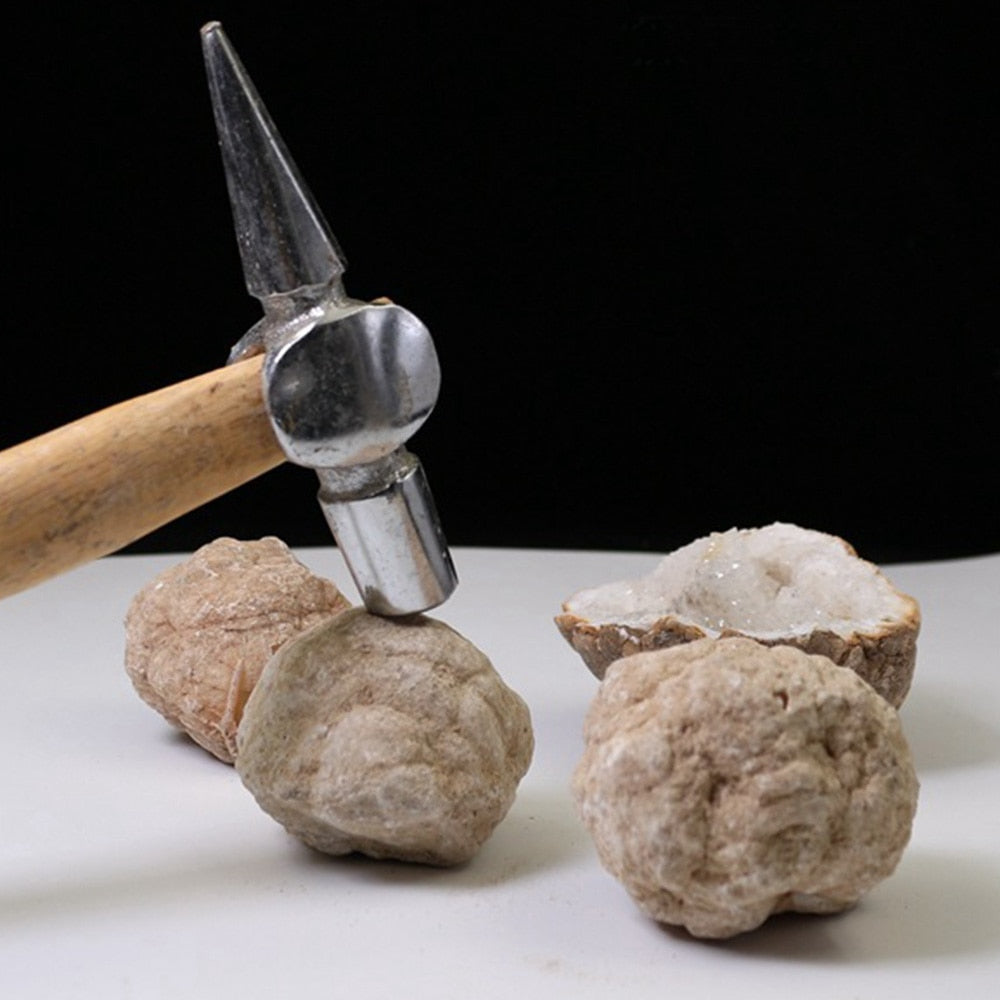 Unopened Natural Agate Geode Raw Crystal | Energy Healing Lucky Stone Cluster Cave Specimen