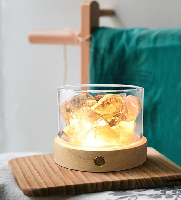 Aromatherapy Healing Crystal Diffuser with Lamp Base | Sustainable Home Fragrance