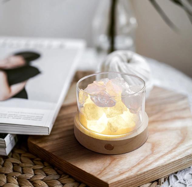 Aromatherapy Healing Crystal Diffuser with Lamp Base | Sustainable Home Fragrance
