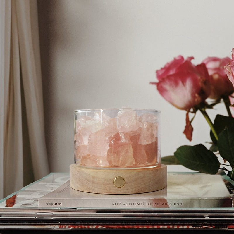 Aromatherapy Healing Crystal Diffuser with Lamp Base | Sustainable Home Fragrance