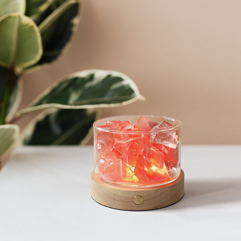 Aromatherapy Healing Crystal Diffuser with Lamp Base | Sustainable Home Fragrance