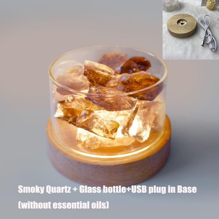 Aromatherapy Healing Crystal Diffuser with Lamp Base | Sustainable Home Fragrance