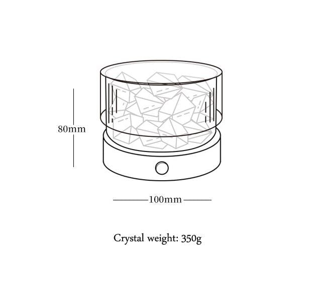 Aromatherapy Healing Crystal Diffuser with Lamp Base | Sustainable Home Fragrance