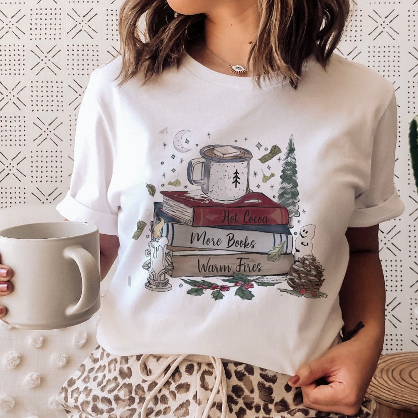 "Magic Books Love" Women's Graphic Tee | Cute and Casual Short Sleeve T-Shirt