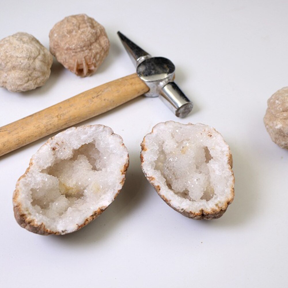 Unopened Natural Agate Geode Raw Crystal | Energy Healing Lucky Stone Cluster Cave Specimen
