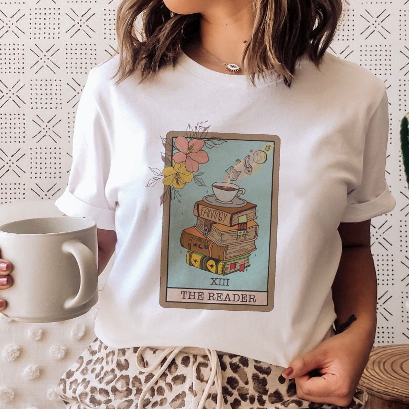 "Magic Books Love" Women's Graphic Tee | Cute and Casual Short Sleeve T-Shirt