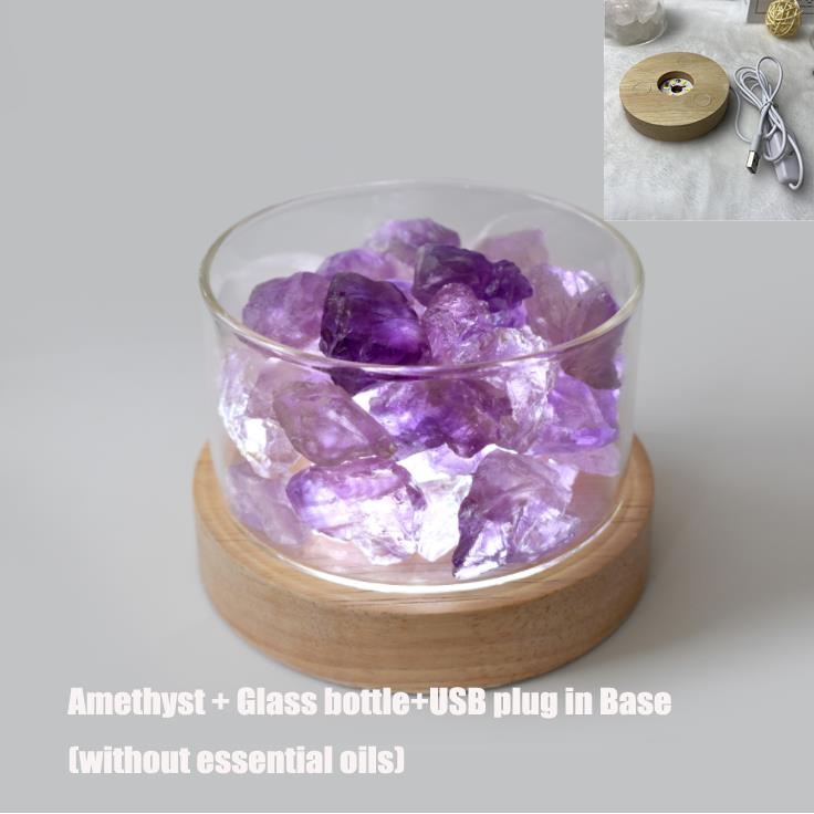 Aromatherapy Healing Crystal Diffuser with Lamp Base | Sustainable Home Fragrance