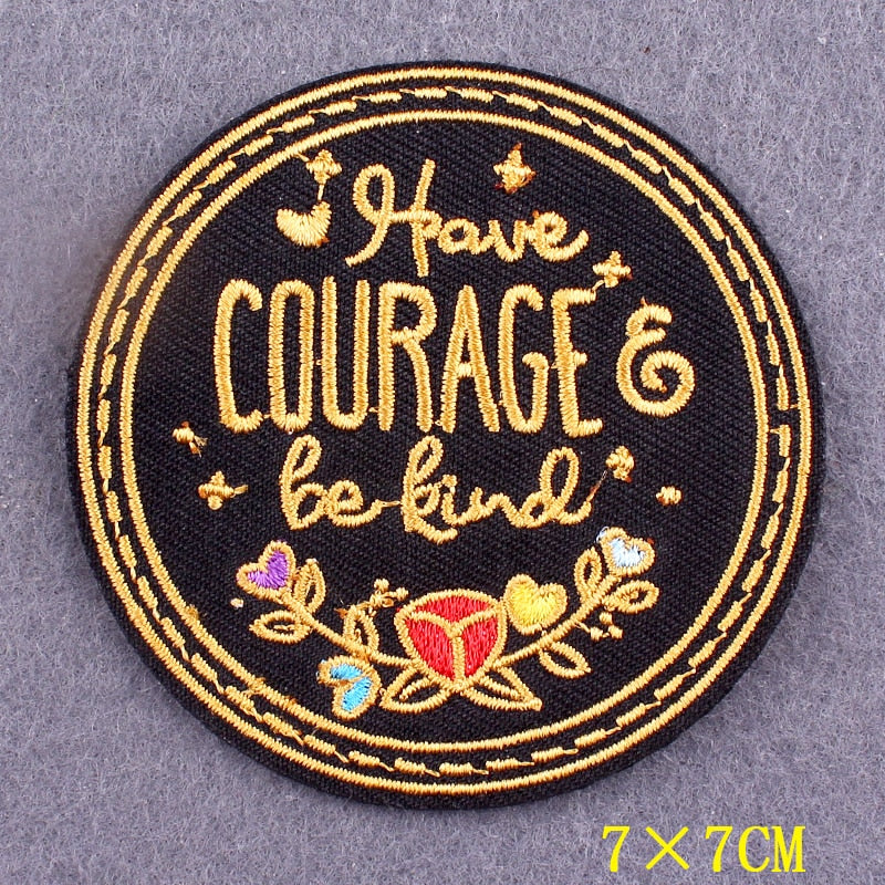 Embroidered Patch | Positive Words DIY Iron-On Patch for Clothing | Slogan Badges on Backpacks