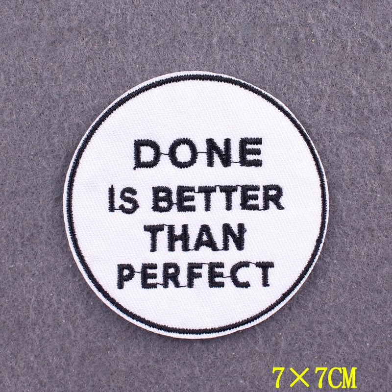 Embroidered Patch | Positive Words DIY Iron-On Patch for Clothing | Slogan Badges on Backpacks