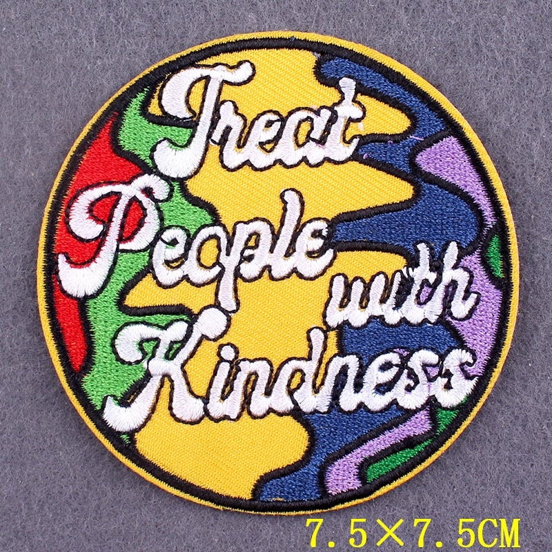 Embroidered Patch | Positive Words DIY Iron-On Patch for Clothing | Slogan Badges on Backpacks