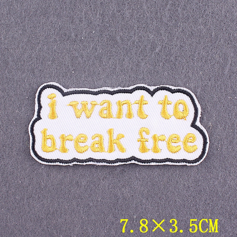 Embroidered Patch | Positive Words DIY Iron-On Patch for Clothing | Slogan Badges on Backpacks