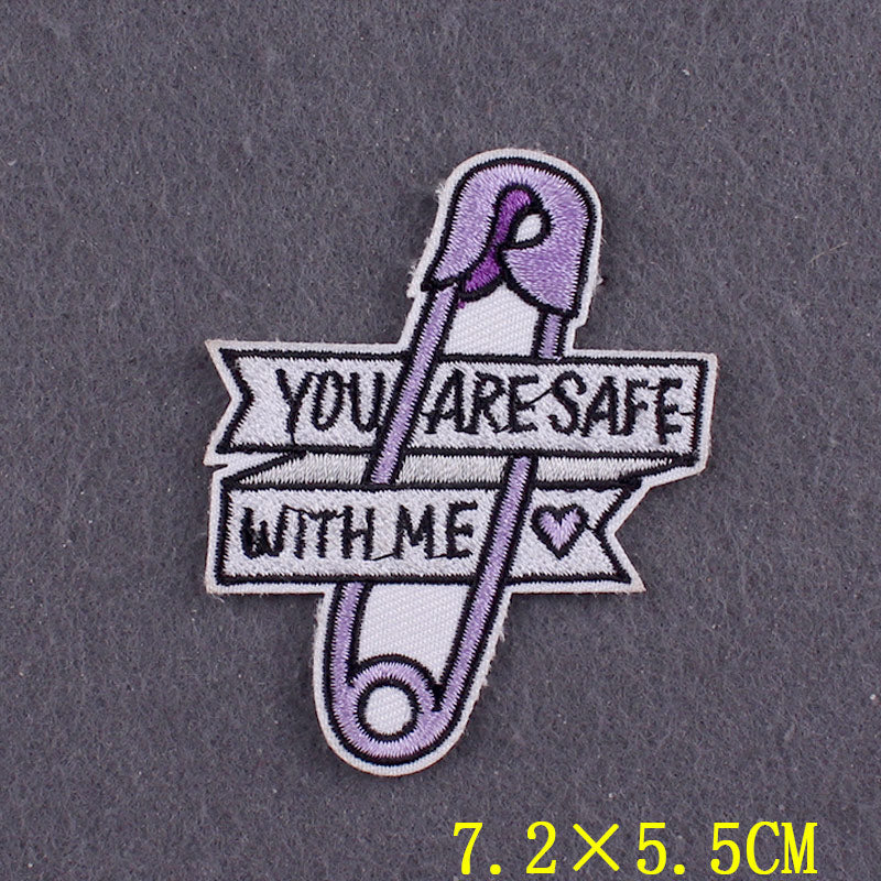 Embroidered Patch | Positive Words DIY Iron-On Patch for Clothing | Slogan Badges on Backpacks