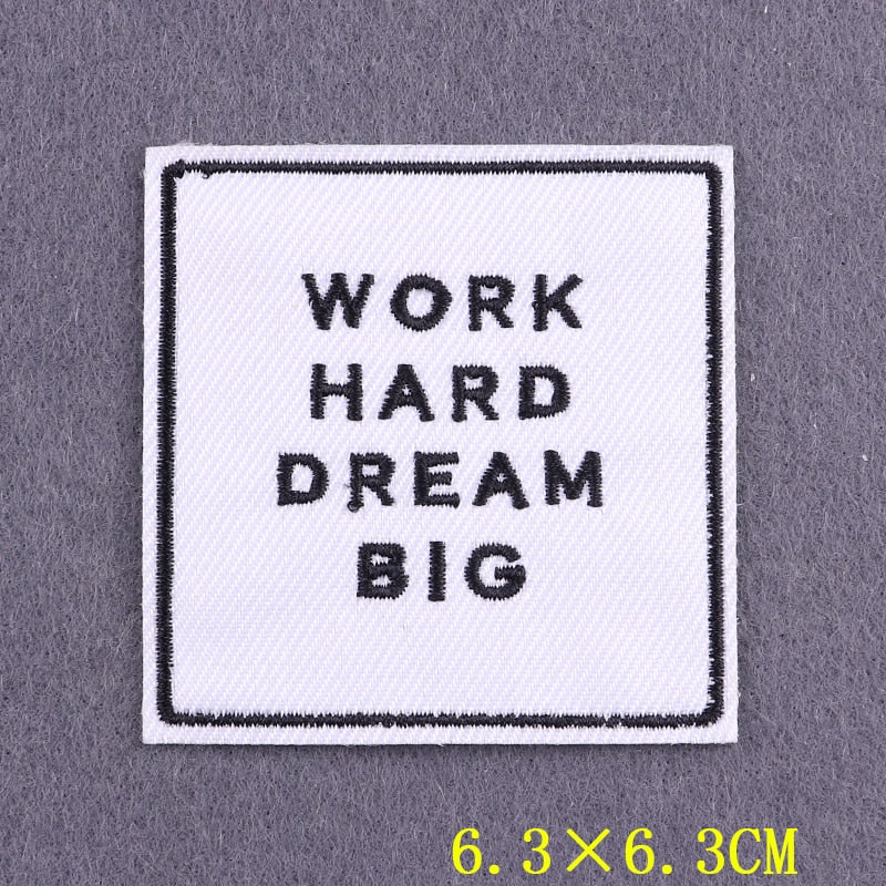 Embroidered Patch | Positive Words DIY Iron-On Patch for Clothing | Slogan Badges on Backpacks