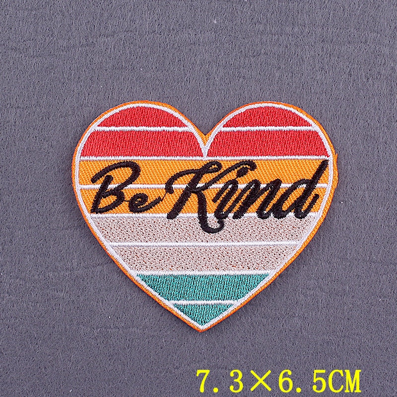 Embroidered Patch | Positive Words DIY Iron-On Patch for Clothing | Slogan Badges on Backpacks