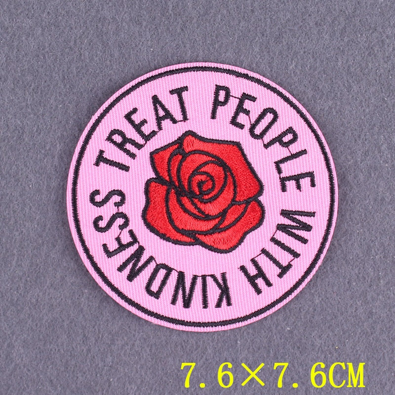 Embroidered Patch | Positive Words DIY Iron-On Patch for Clothing | Slogan Badges on Backpacks