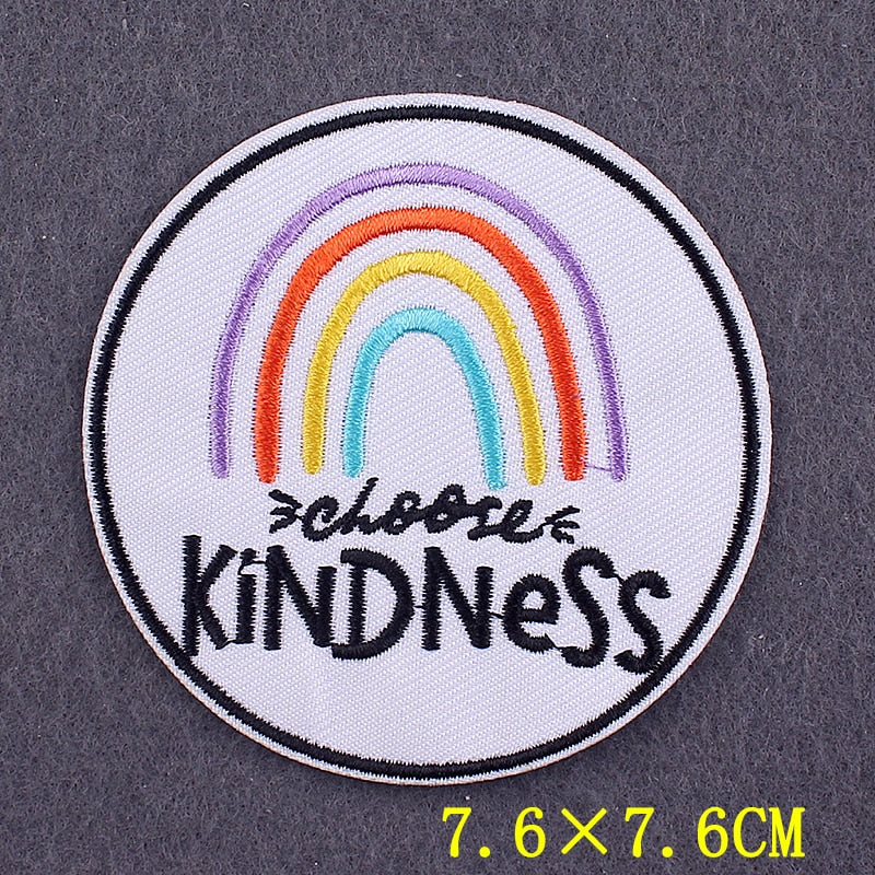 Embroidered Patch | Positive Words DIY Iron-On Patch for Clothing | Slogan Badges on Backpacks