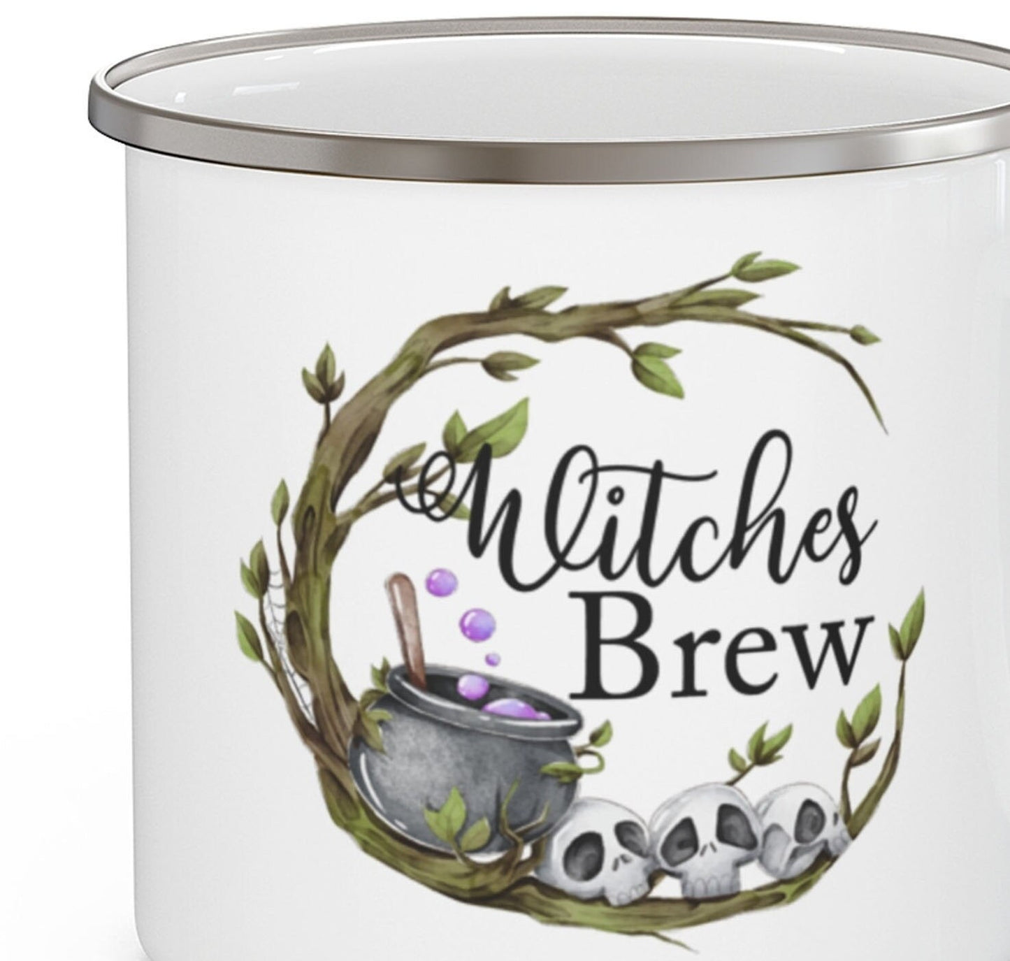 12oz Witches Brew Enamel Mug | Stainless Steel Camping Mug