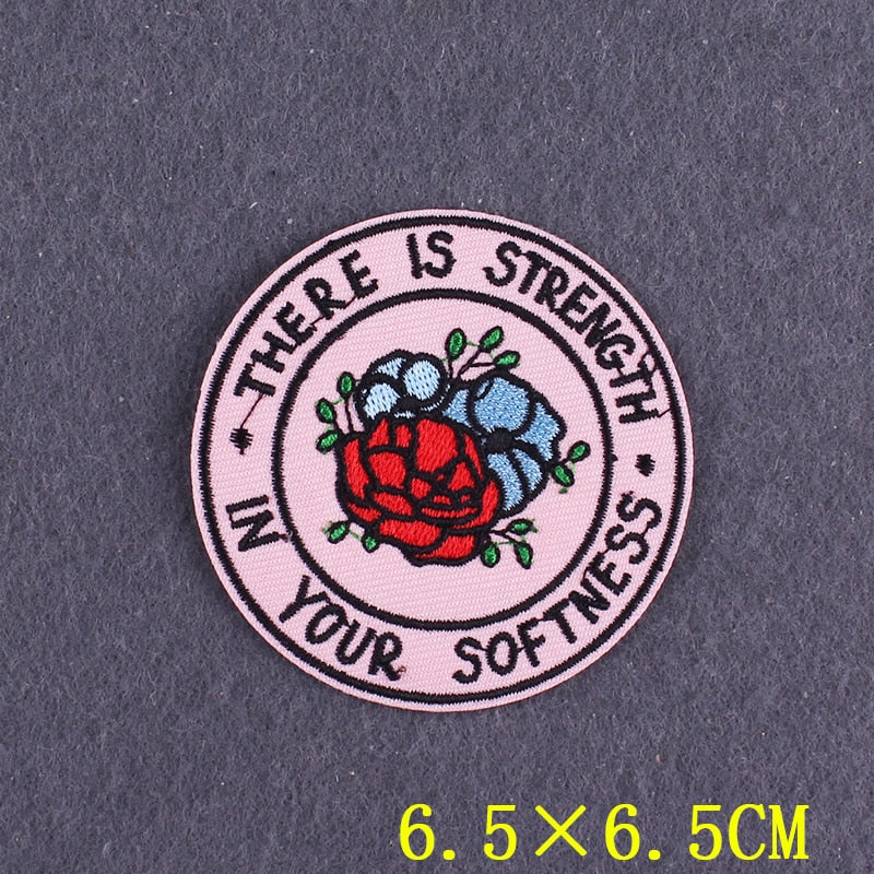 Embroidered Patch | Positive Words DIY Iron-On Patch for Clothing | Slogan Badges on Backpacks