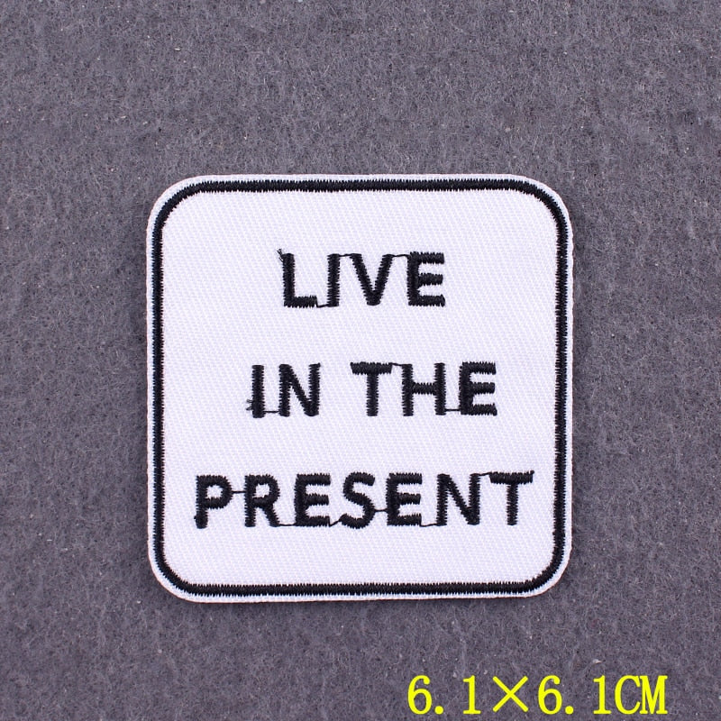 Embroidered Patch | Positive Words DIY Iron-On Patch for Clothing | Slogan Badges on Backpacks