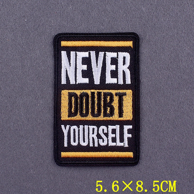 Embroidered Patch | Positive Words DIY Iron-On Patch for Clothing | Slogan Badges on Backpacks