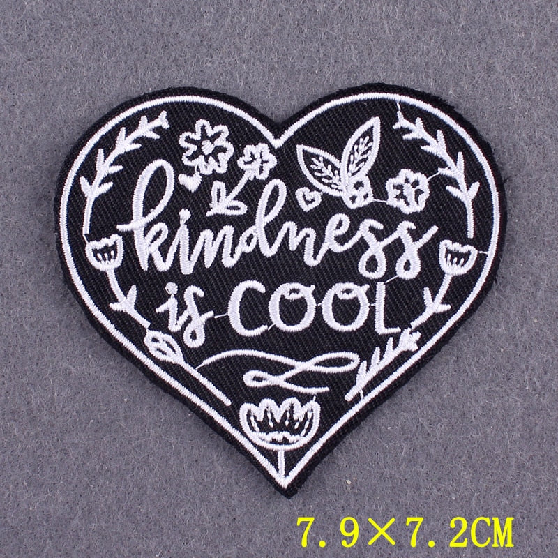 Embroidered Patch | Positive Words DIY Iron-On Patch for Clothing | Slogan Badges on Backpacks