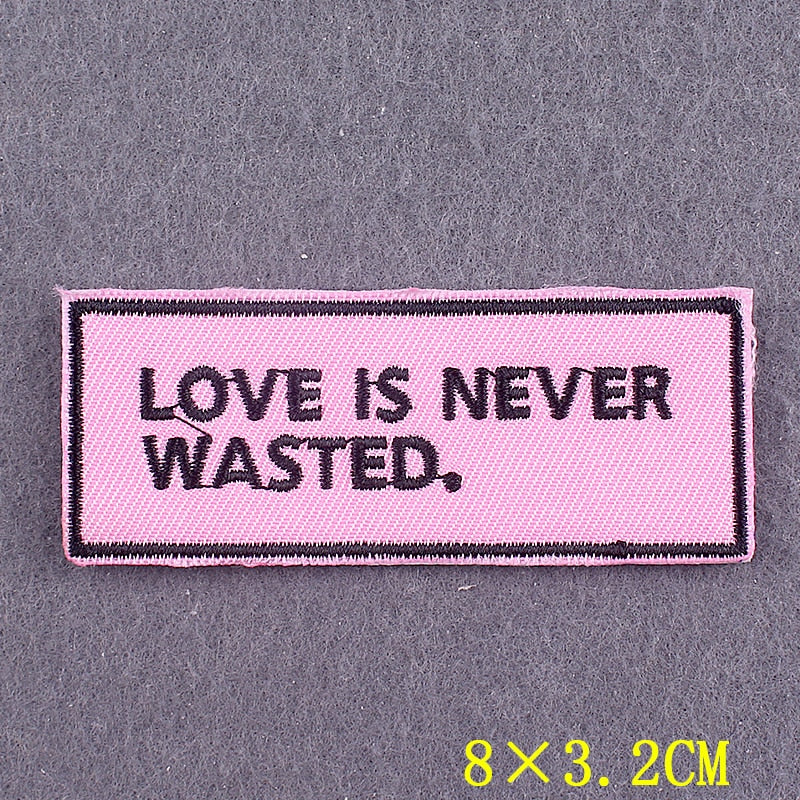 Embroidered Patch | Positive Words DIY Iron-On Patch for Clothing | Slogan Badges on Backpacks