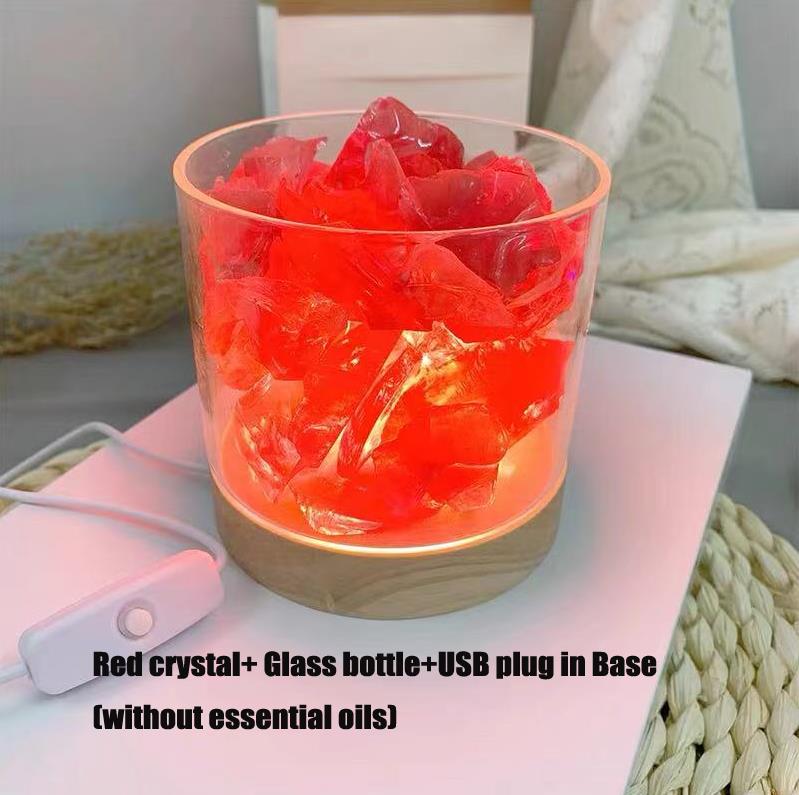 Aromatherapy Healing Crystal Diffuser with Lamp Base | Sustainable Home Fragrance