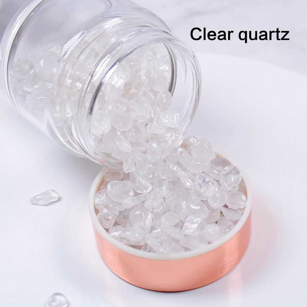 Crystal Elixir Water Bottle with Tea Infuser for Healing Energy