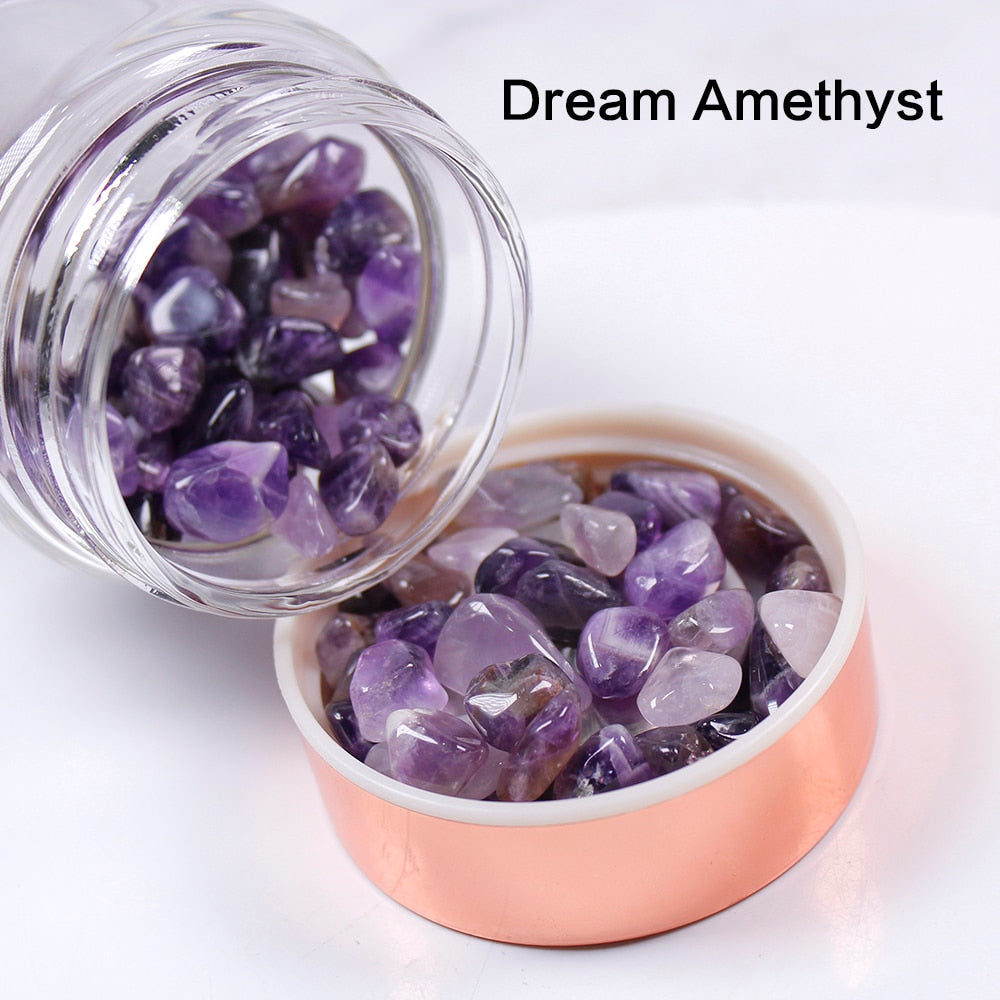 Crystal Elixir Water Bottle with Tea Infuser for Healing Energy