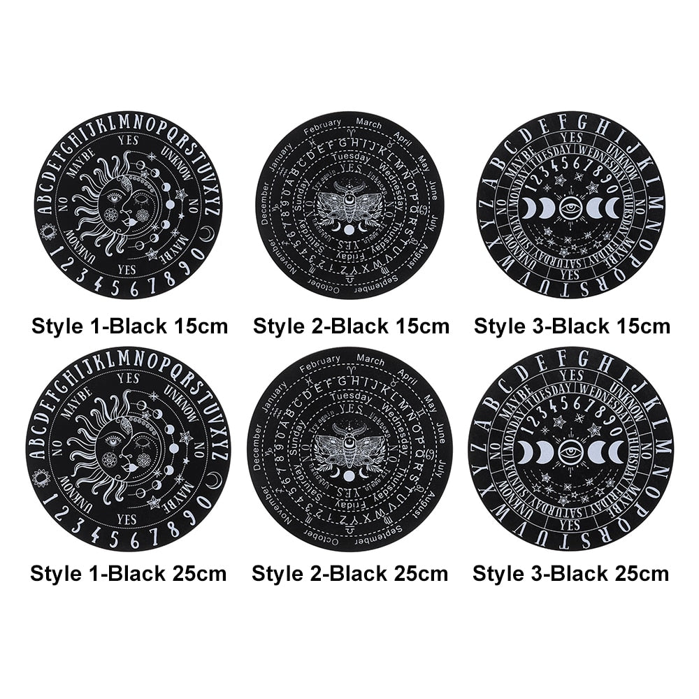 Stars Sun Moon Black White Wooden Pendulum Board Altar Decoration
