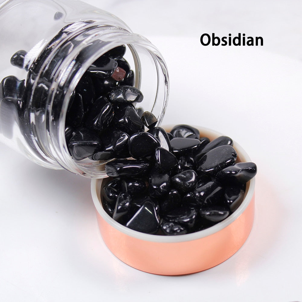 Crystal Elixir Water Bottle with Tea Infuser for Healing Energy