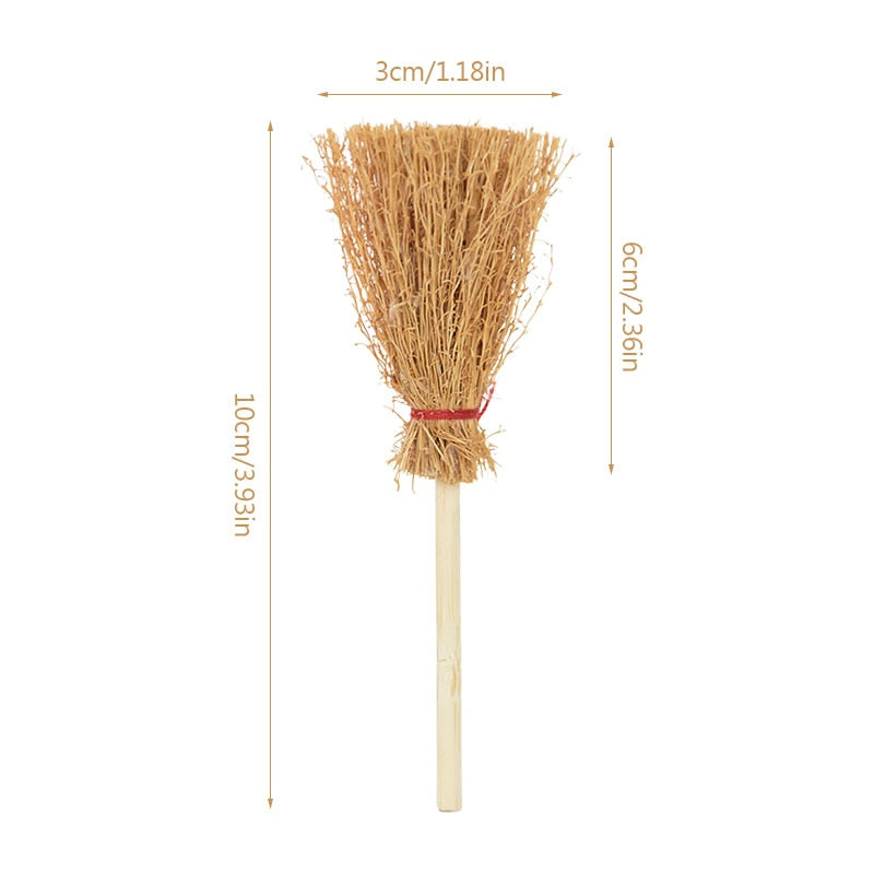 10/20pcs Mini Witch Brooms for Halloween Decor and Witchcraft