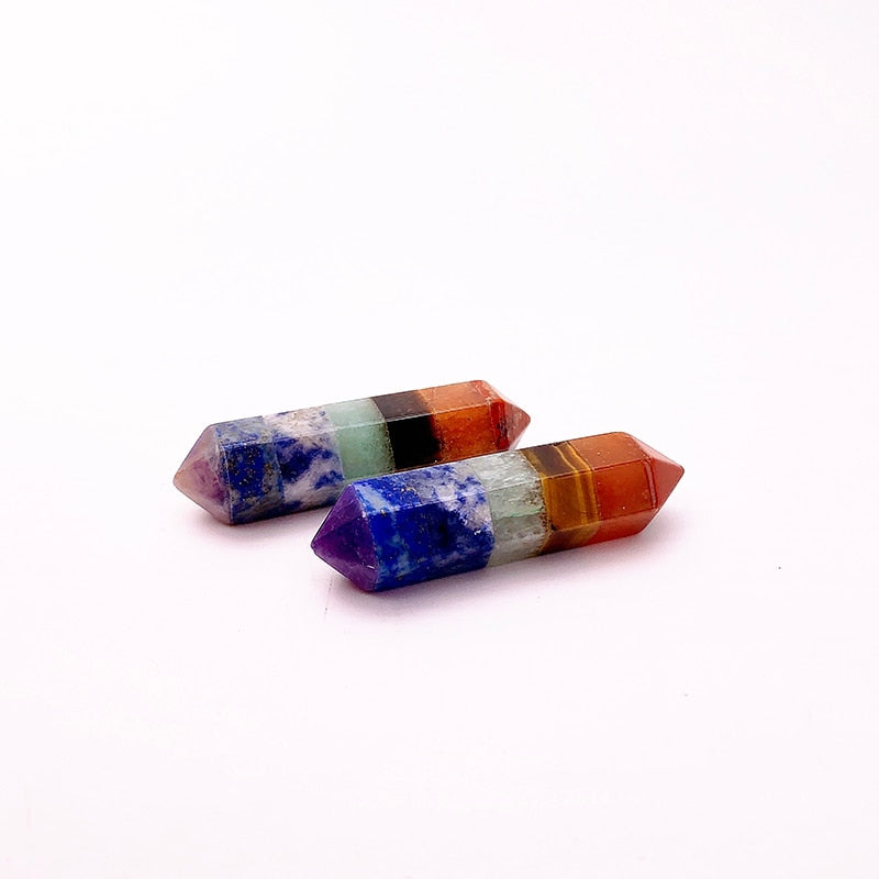 7 Chakra Crystal Set for Balancing and Aligning Energy Centers Red Jasper Orange Aventurine Yellow Tiger Eye Green Aventurine Sodalite Lapis Lazuli and Amethyst
