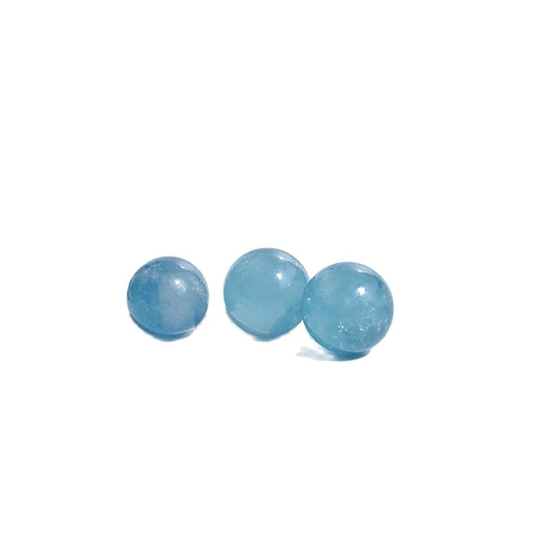 15MM Natural Mini Aquamarine Ball Gemstone Polished Blue Quartz Crystal Healing Energy Stone Sphere