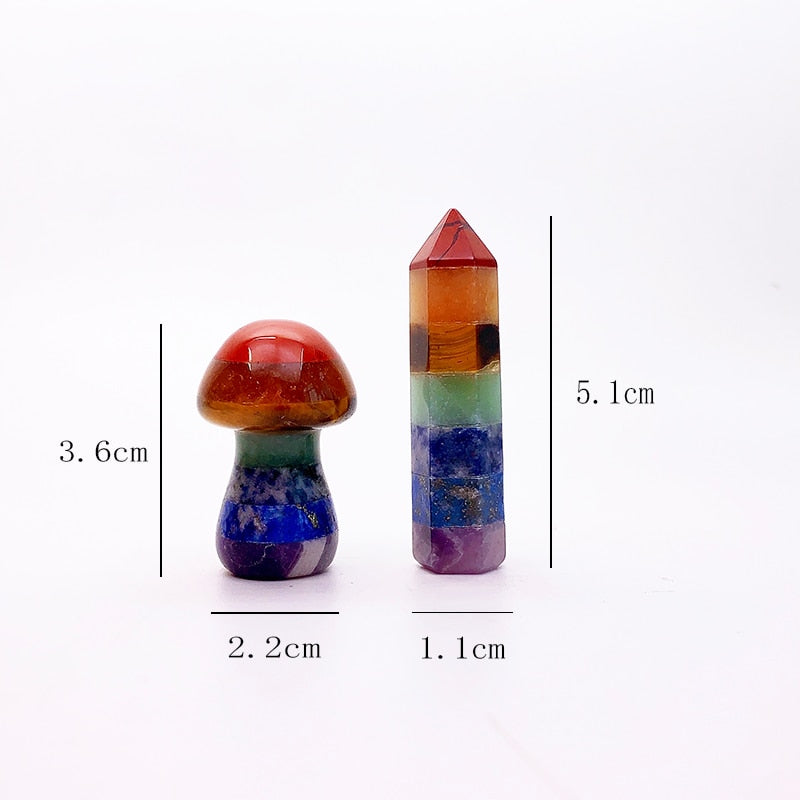 7 Chakra Crystal Set for Balancing and Aligning Energy Centers Red Jasper Orange Aventurine Yellow Tiger Eye Green Aventurine Sodalite Lapis Lazuli and Amethyst