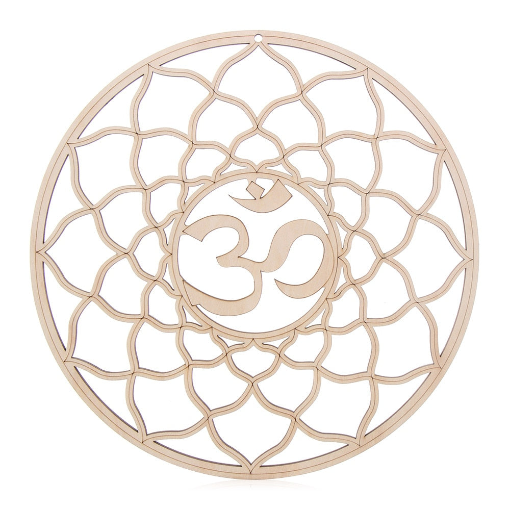 Wooden Wall Sign Flower of Life Geometry Ornament and Coaster