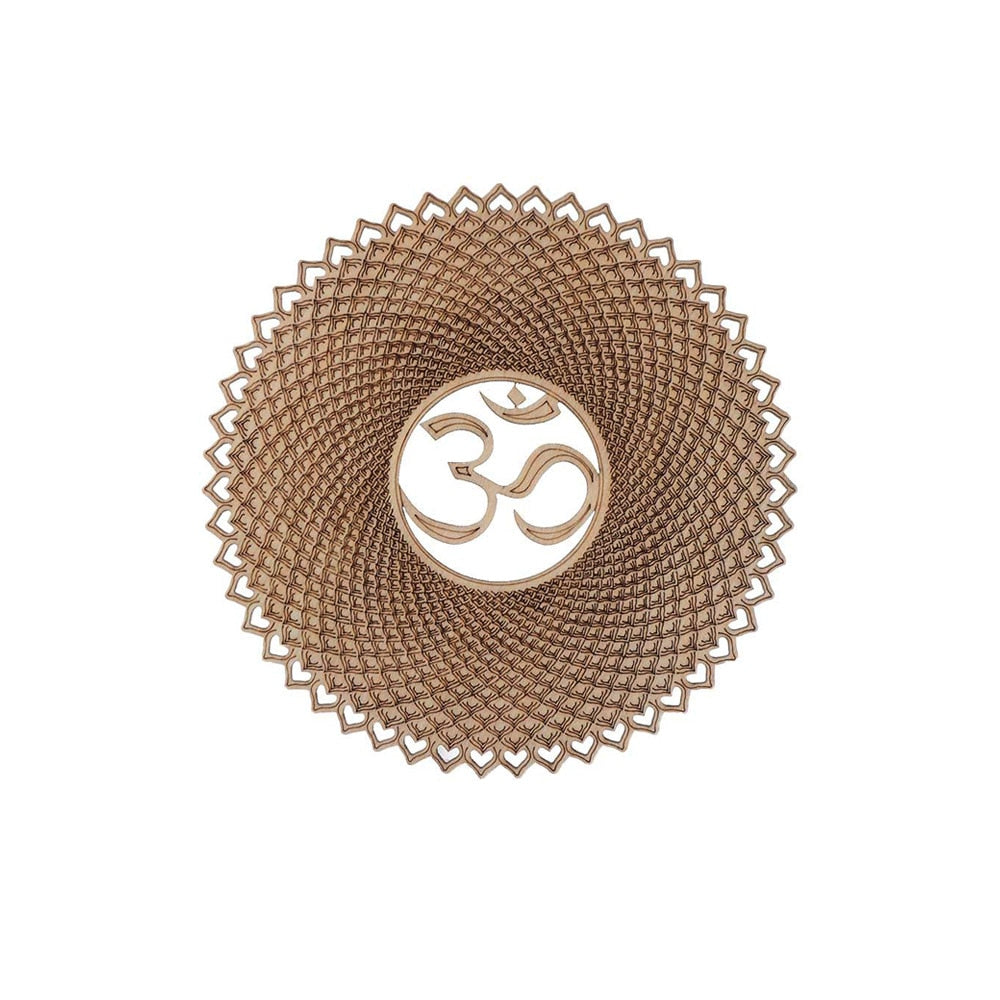 Wooden Wall Sign Flower of Life Geometry Ornament and Coaster