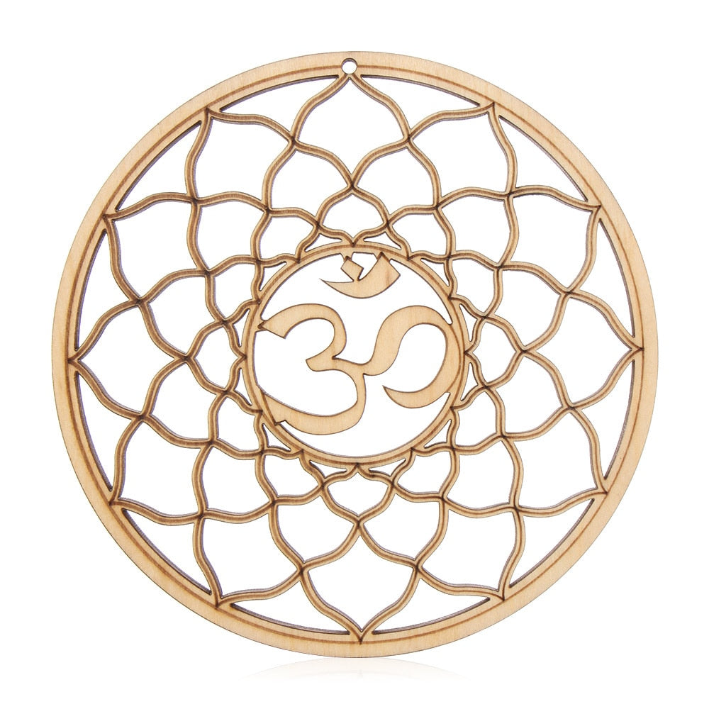 Wooden Wall Sign Flower of Life Geometry Ornament and Coaster