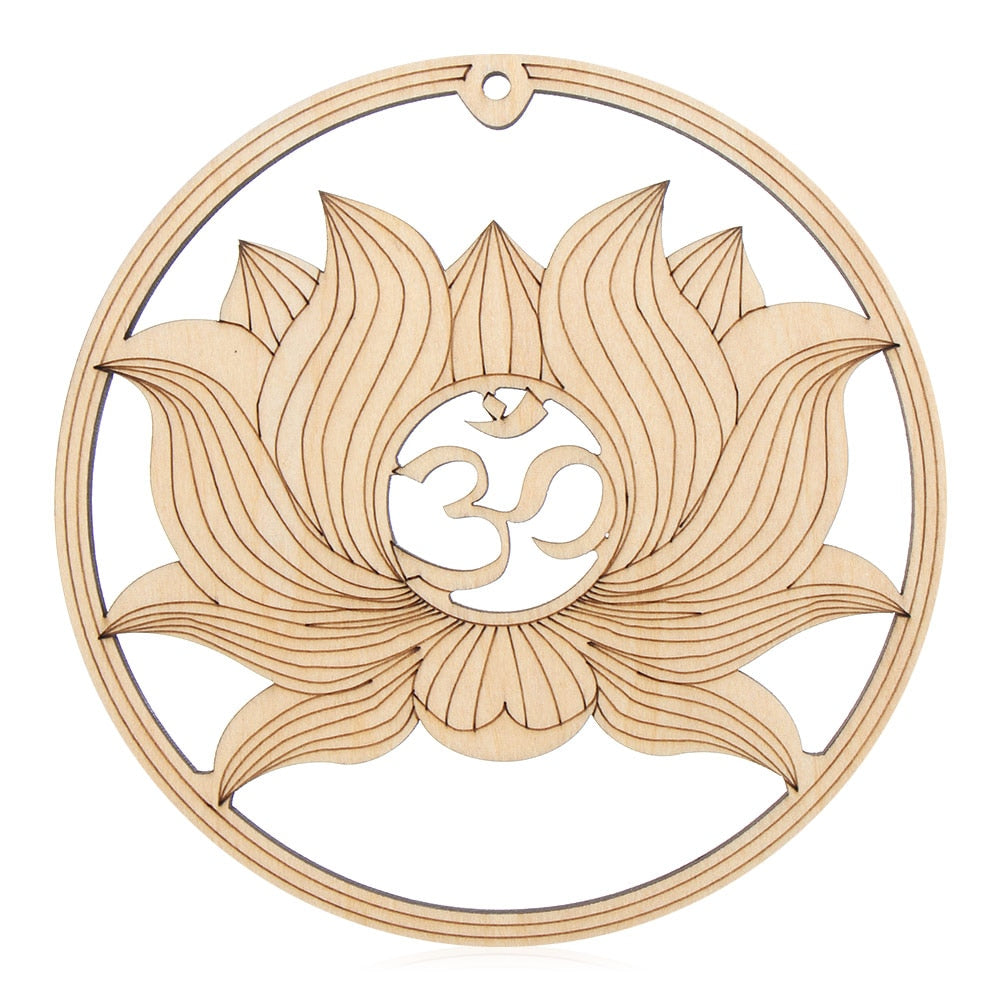 Wooden Wall Sign Flower of Life Geometry Ornament and Coaster