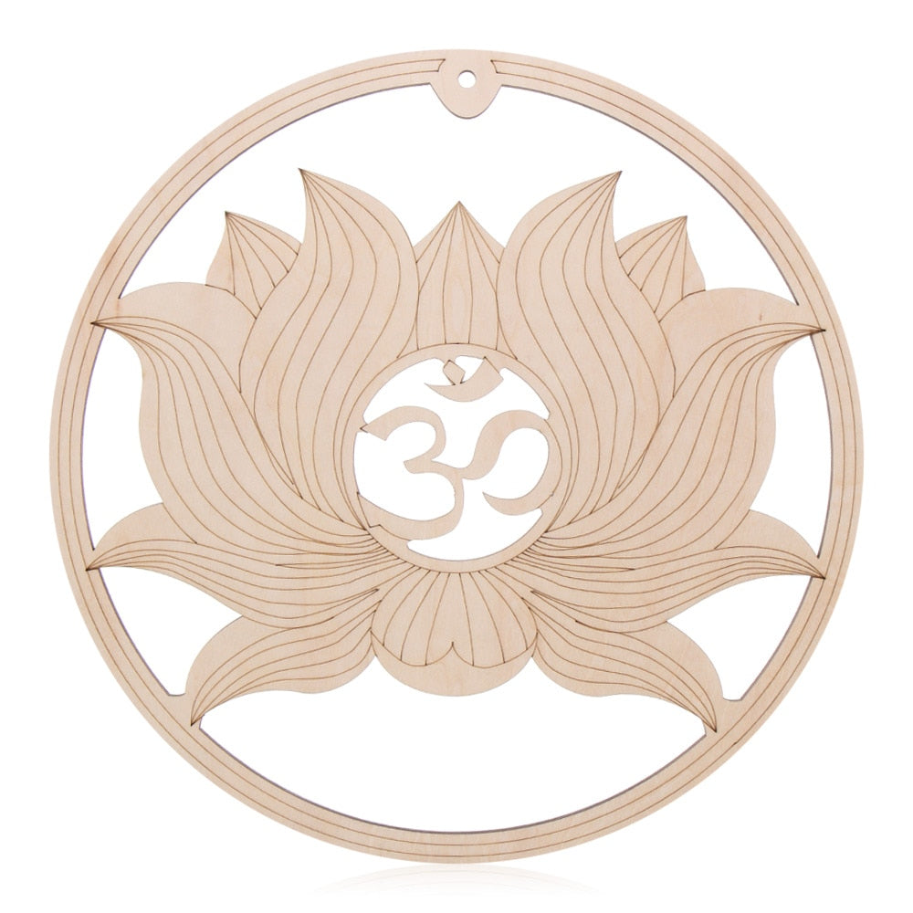 Wooden Wall Sign Flower of Life Geometry Ornament and Coaster