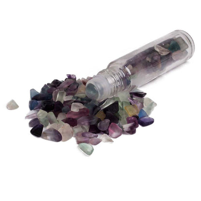 Eco-Friendly Crystal-Infused Essential Oil Container with Gemstone Roller Ball 10ml