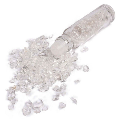 Eco-Friendly Crystal-Infused Essential Oil Container with Gemstone Roller Ball 10ml