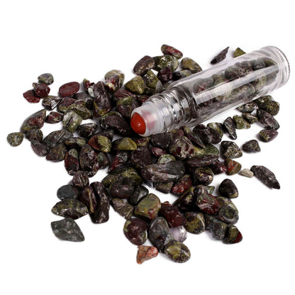 Eco-Friendly Crystal-Infused Essential Oil Container with Gemstone Roller Ball 10ml